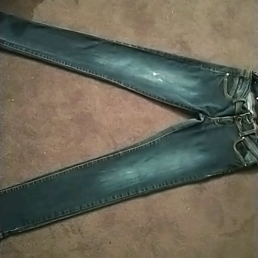 Puzzle classic jeans wear dark wash skinny jeans